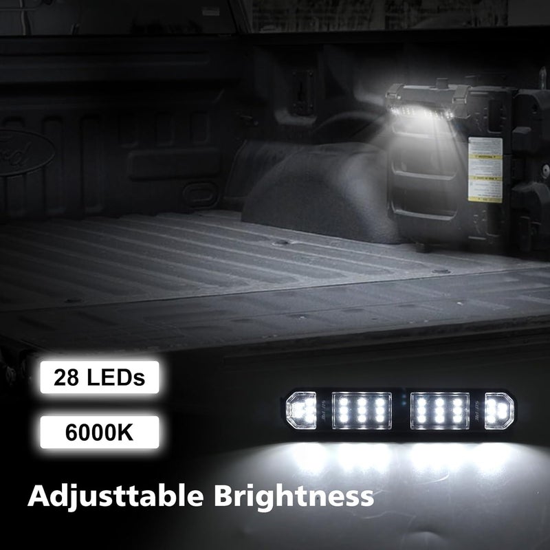 SUNPIE Interior LED Dome Lights with Magnetic for Car, Rear Trunk LED Roll Bar Lights Compatible with Jeep Wrangler, Truck, Tractor, ATV, UTV, SXS; Rechargeable Interior Lighting for Cars 4 Packs - Image 2